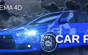 C4D模型 C4D汽车绑定模型 Car Rig  含贴图 含材质