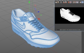C4D模型 NIKE airmax鞋模型C4D OBJ 含贴图