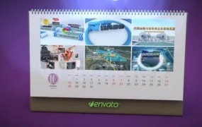 C4D模型 台历日历翻转C4D预设+AE工程文件