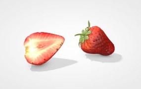 C4D水果模型 草莓C4D E3D模型  含材质 含贴图