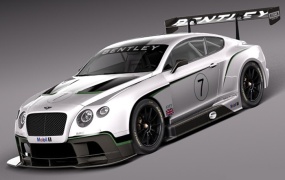 C4D模型 宾利欧陆GT32014年赛车模型 含材质 含贴图