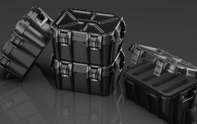 C4D模型 储物箱子科技感科幻旅行箱模型 C4D OBJ MTL