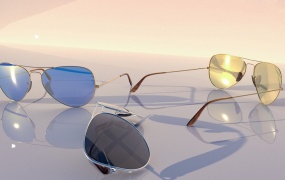 C4D模型  C4D Arnold太阳镜模型 含贴图 含材质