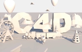C4D教程  C4D折纸城市生长动画中文教程
