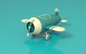 C4D教程   C4D卡通飞机建模渲染中文视频教程