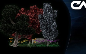 C4D教程 Forests插件制作植物树木植被C4D教程