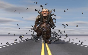 C4D教程 C4D制作人物奔跑地面破碎爆炸特效C4D教程