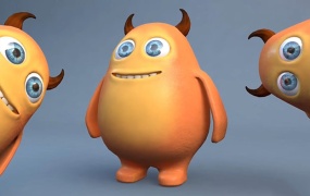 C4D教程 使用C4D创建一个卡通小恶魔模型&贴图绘制视频教程