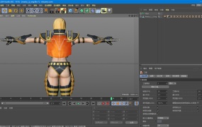 C4D模型 maria模型C4D MAX OBJ FBX  含材质 含贴图