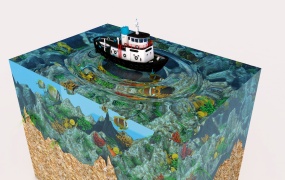 C4D模型  水族馆 鱼缸C4D模型 Aquariums 含贴图 含材质