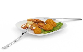 C4D模型 奶油夹心烘焙饼干刀叉食品模型C4D MAX OBJ FBX含材质 含贴图