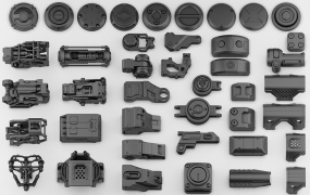 C4D模型  机器零部件合集下载