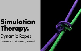 C4D + Substance Alchemist + Redshift 制作绳索打结动画视频教程