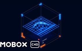 C4D教程 动态科幻科技全息风格界面图标动画教程