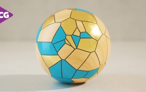 C4D教程 抽象Voronoi动态破碎动画效果动力学模拟教程(含工程)