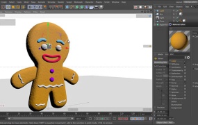 C4D教程 小人糖果饼干建模材质渲染教程