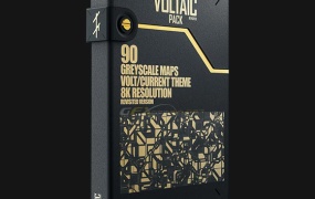 C4D三维随机电流电路板扰乱凹凸置换贴图预设