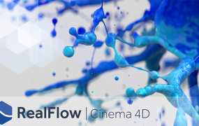 C4D流体特效模拟插件中文汉化版 NextLimit RealFlow C4D