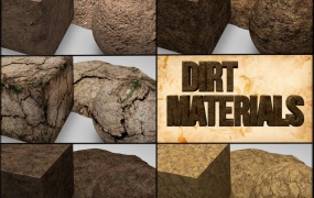 C4D土地、地面预设(Lib4d) Cinema 4D — Dirt MaterialPack