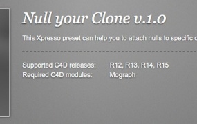 C4D克隆预设:Null your Clone v.1.0