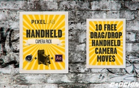 十款摄像机预设 Handheld Camera Pack 10 Drag/Drop Camera Animations for AE+C4D