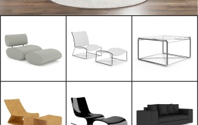 45套现代办公家具C4D模型合集 Office furniture