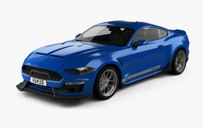 2018款福特野马跑车C4D模型 FORD MUSTANG SHELBY SUPER SNAKE COUPE 2018 3D MODEL