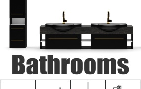 70套浴室配套C4D模型合集 Bathrooms