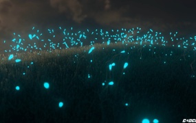 C4D Redshift渲染发光的毛发创意场景教程 Redshift C4D Hair