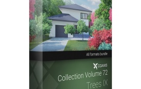 32个景观树木C4D模型合集,CGAxis Models Volume 72 Trees IX