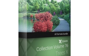 32套景观树木C4D模型合集,CGAxis Models Volume 76 Trees X