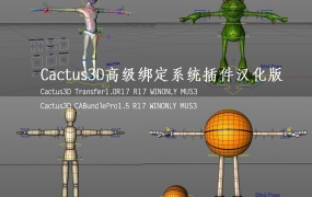 Cactus3D高级绑定系统插件汉化版(CD Character Bundle Pro 1.5+CD Transfer Tools 1.0)