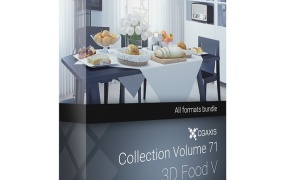 46个食品水果C4D模型合集,CGAxis Models Volume 71 3D Food V