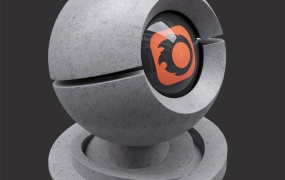 C4D CORONA光面混凝土材质 corona concrete light