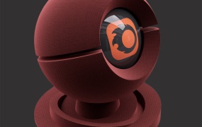 C4D CORONA红色布料材质 corona fabric red
