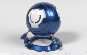 C4D Octane Render材质 蓝色金属车漆材质 Slvrwng Octane Ubershader 1.0