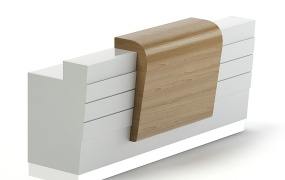 企业前台接待台 公司接待桌C4D模型 Reception desk