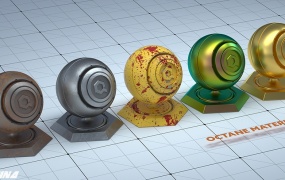 22个C4D Octane渲染器材质合集 Octane Materials
