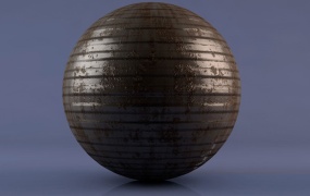C4D生锈的车库门材质 横条纹金属材质 Rusty Garage Door Material for Cinema 4D