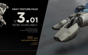 C4D Vray材质预设包 Renderking –  Vray Texture Pack 3.01 R13-R17 Win/Mac