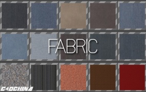 51个C4D布料材质球合集 Cloth/Fabric Textures For Cinema 4D
