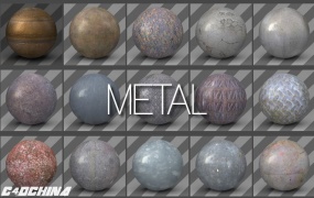 54个C4D金属材质合集 RUSTY METAL TEXTURES FOR CINEMA 4D