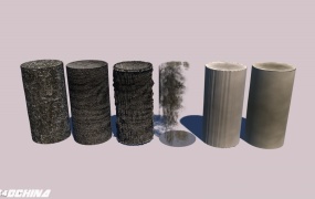 C4D木头材质:枯木、朽木材质贴图 wood tex