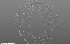 粒子沿样条预设(C4D/LIB4D) Particle Along Spline Rig V2