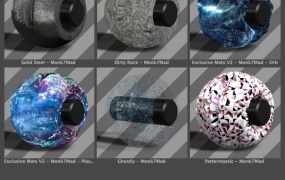 C4D免费材质预设包 Monk7Mad Cinema 4D Materials