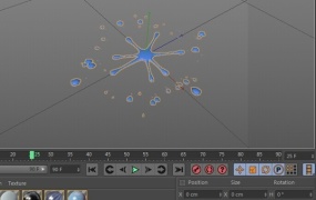 C4D模拟水滴溅落底面预设工程汉化版 EasySplash