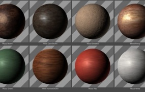 8个C4D木头材质 wood materials