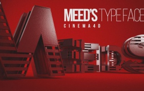 C4D 26个金属机械电影创意字母模型预设 Meed Typeface