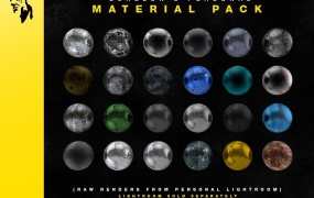 24个C4D金属材质预设包 Personal C4D Materials