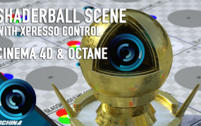 C4D Octane材质着色器预设 Glass Hand Films Octane Shader Creation Scene File